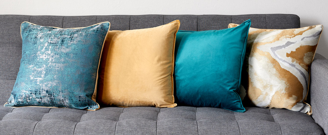 What cushions look great with a grey sofa?