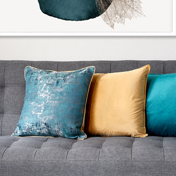 What cushions look great with a grey sofa? - Indigo Lane