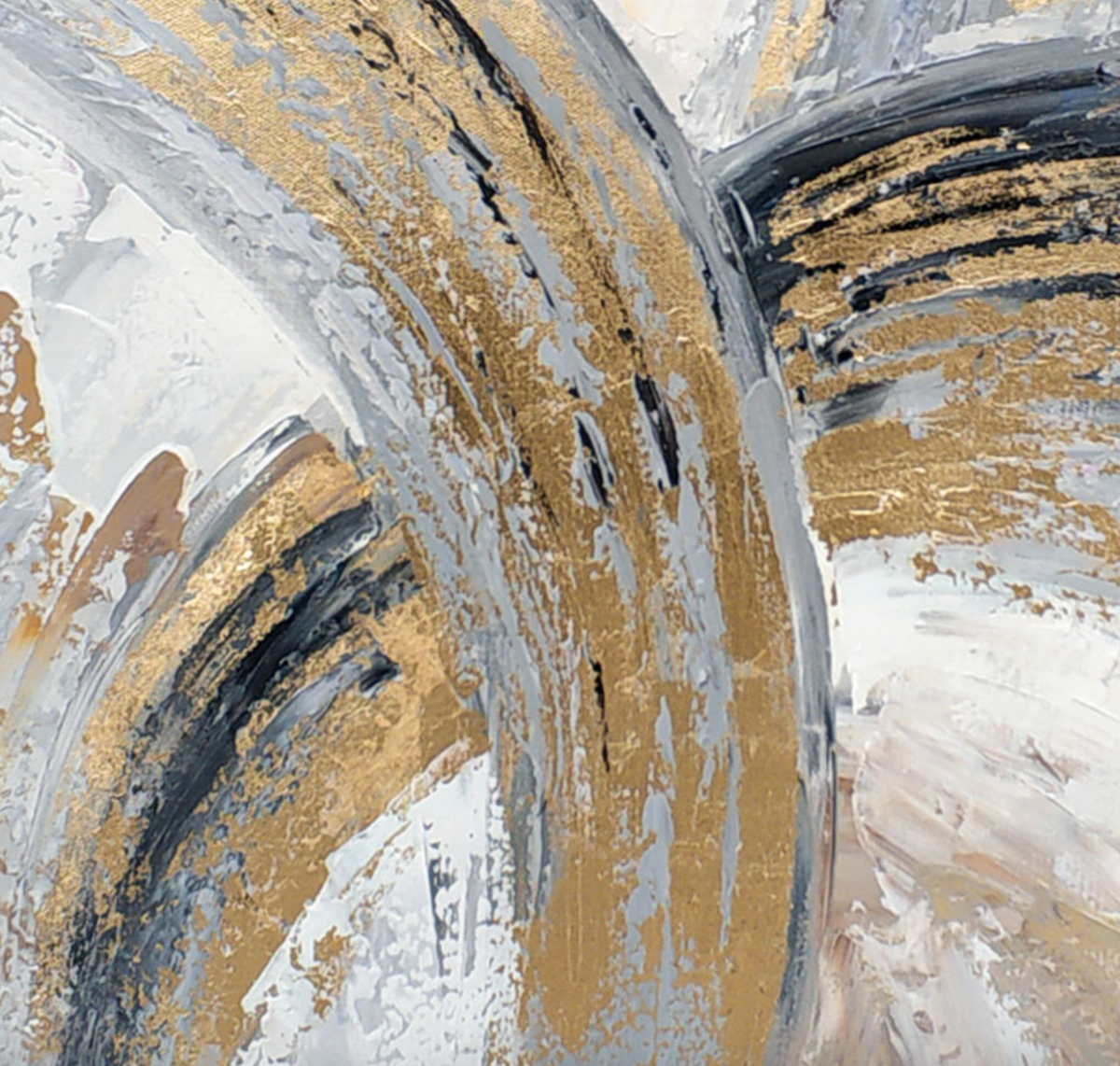 grey and gold wall decor