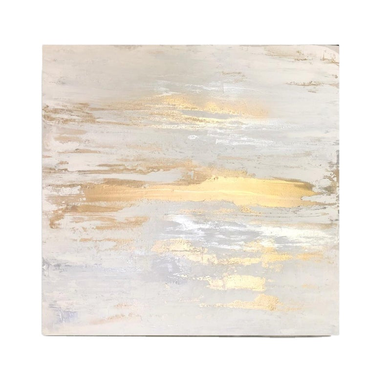 Abstract Gold Seaview Oil Painting