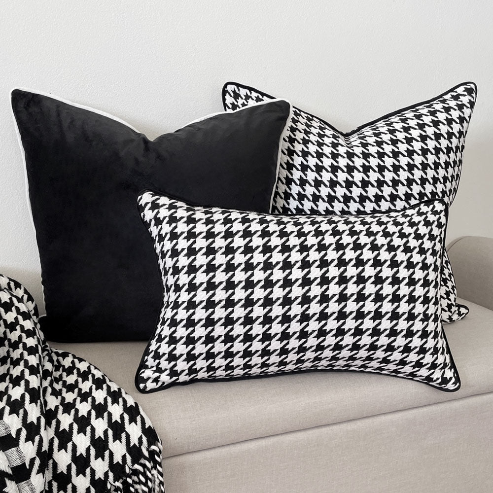 Houndstooth cushion set