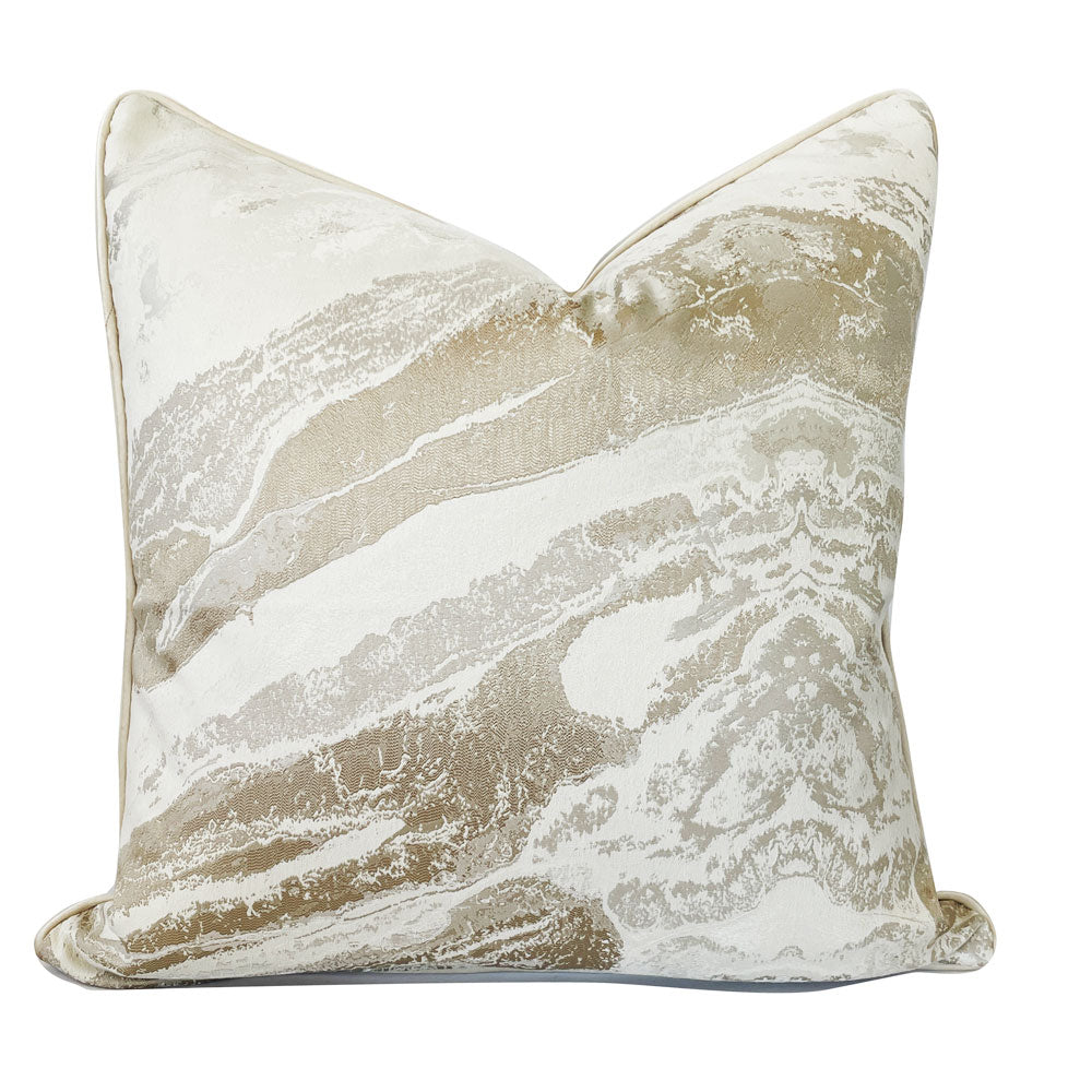 Gold marble luxe cushion