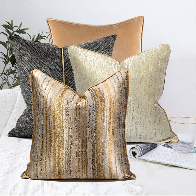Golden Stripes Cushion Luxe Set