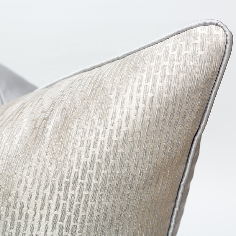 Silver diamond pattern luxe cushion