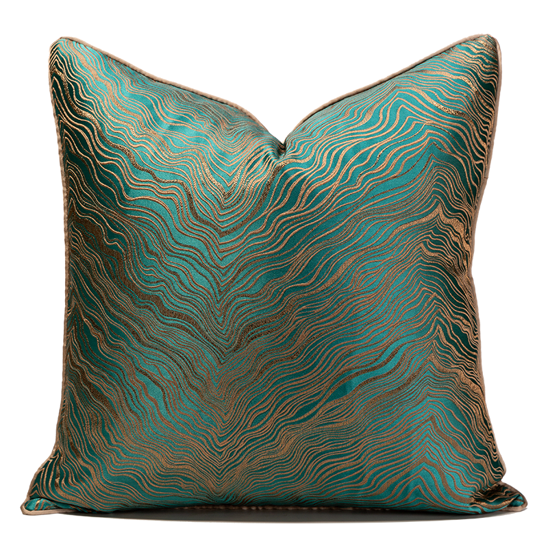 Weave Luxe Cushion in Emerald