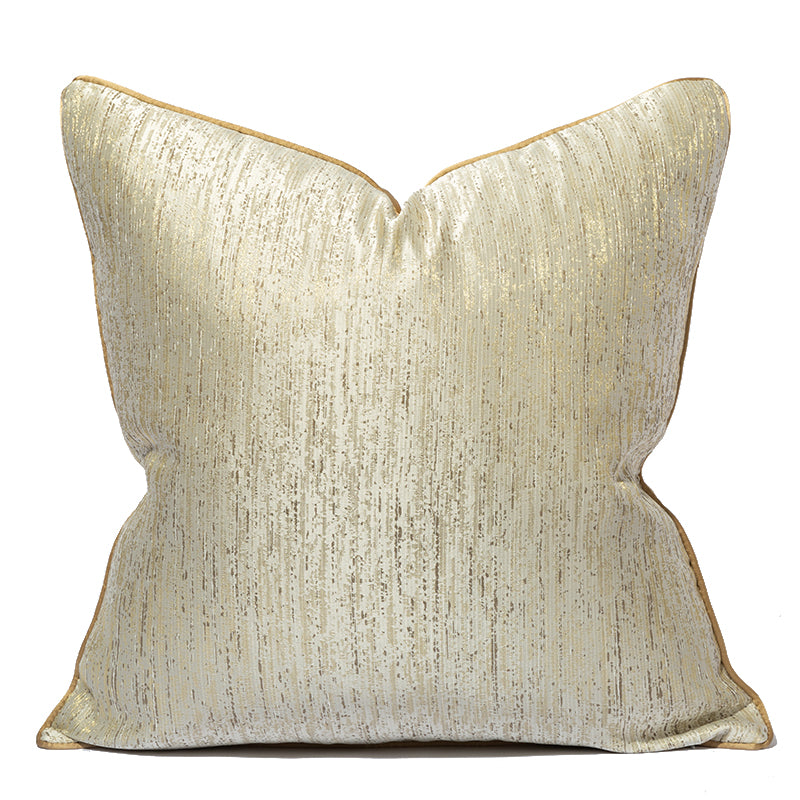 Gold & beige luxe cushion