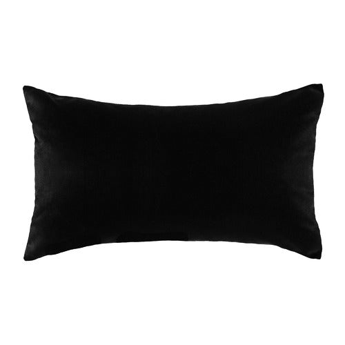 Black velvet bolster cushion cover