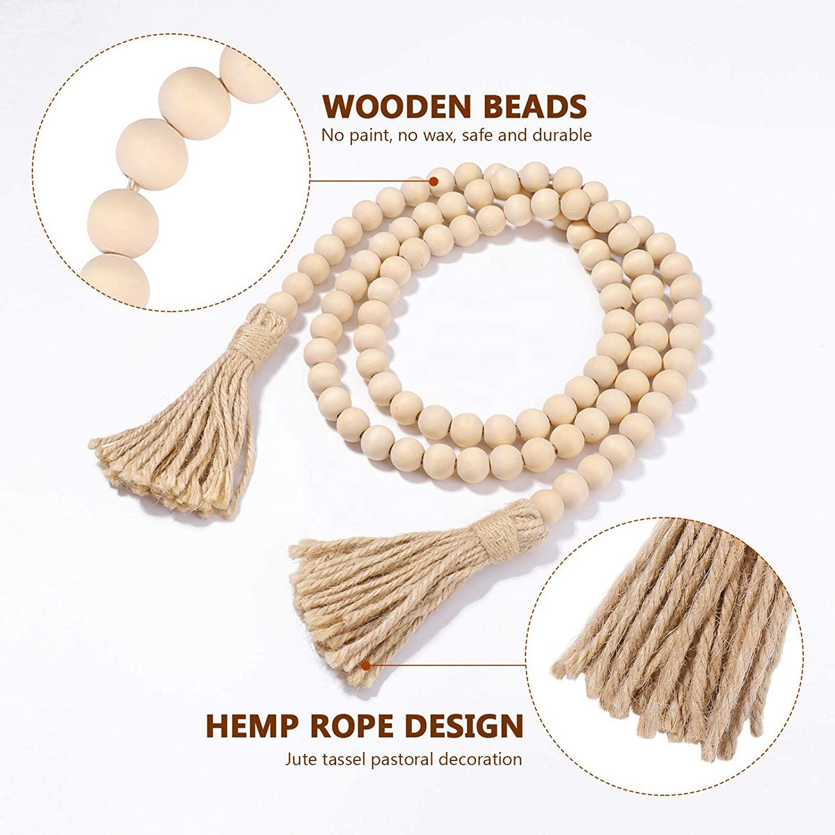 Wooden Decor Bead Garland