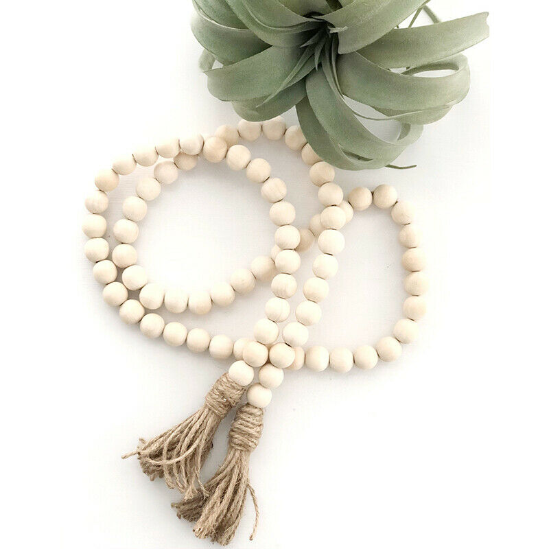 wooden bead garland