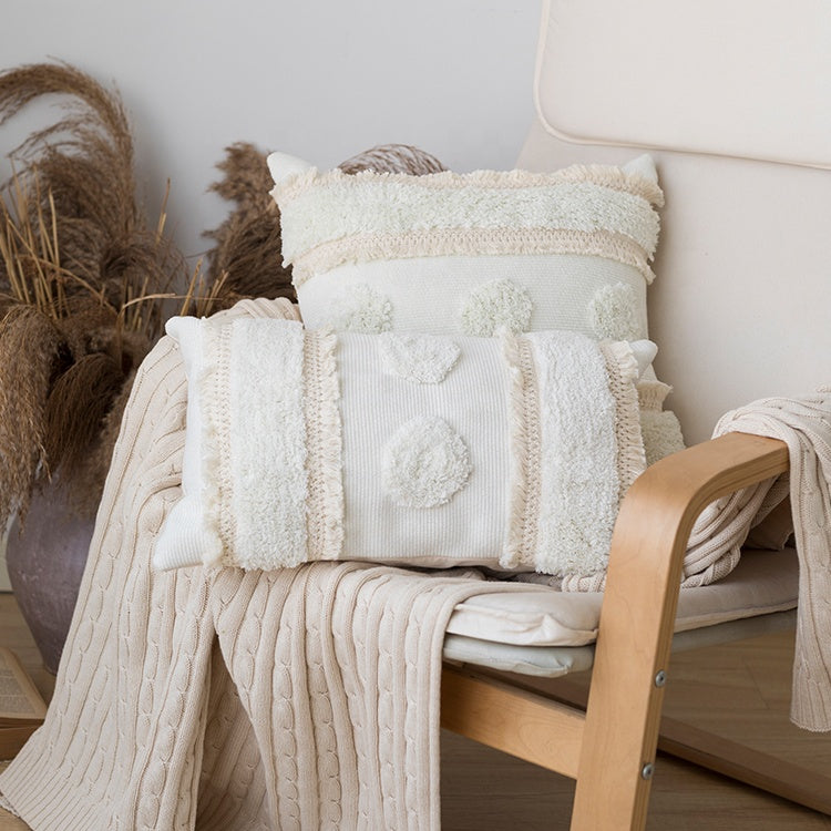 boho handmade tuft cushion