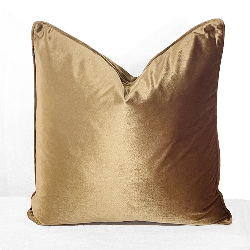 Gold velvet luxury cushion