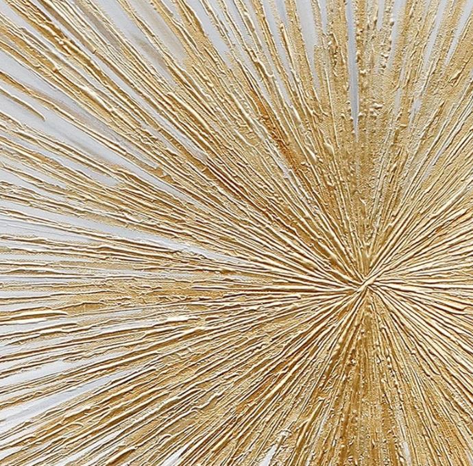 Gold wall art canvas hand painted