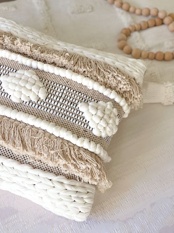 rustic handloomed cushion