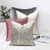 Modern luxe collection of silver and pink coloured cushions