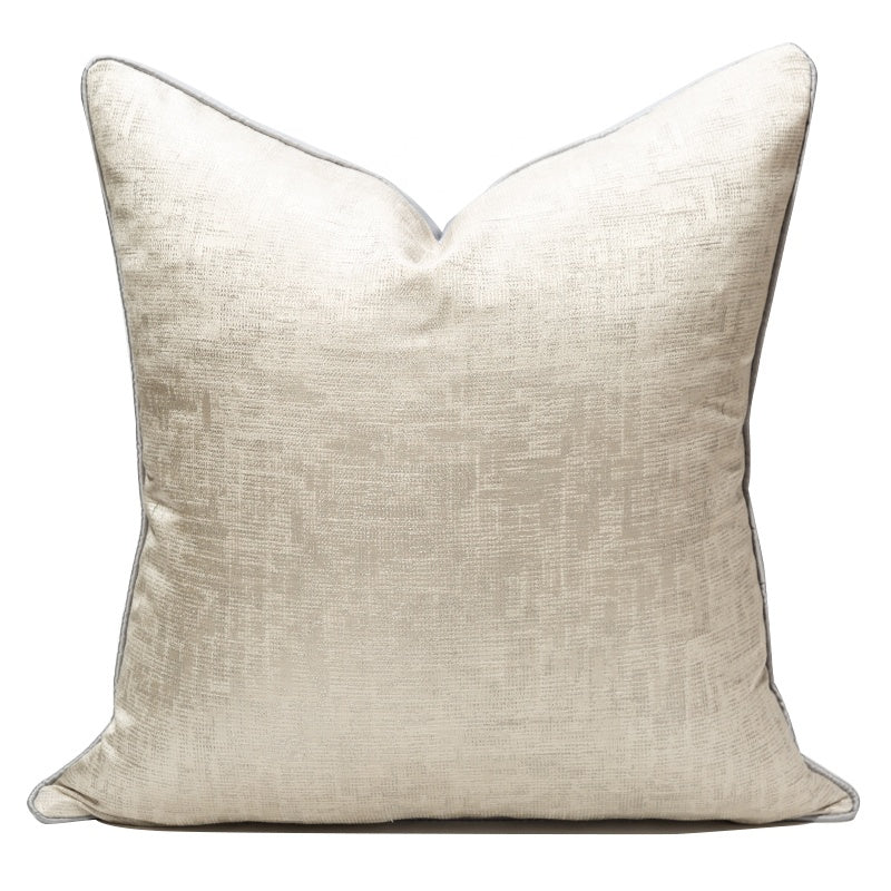 Luxe grey silver cushion with feather fill