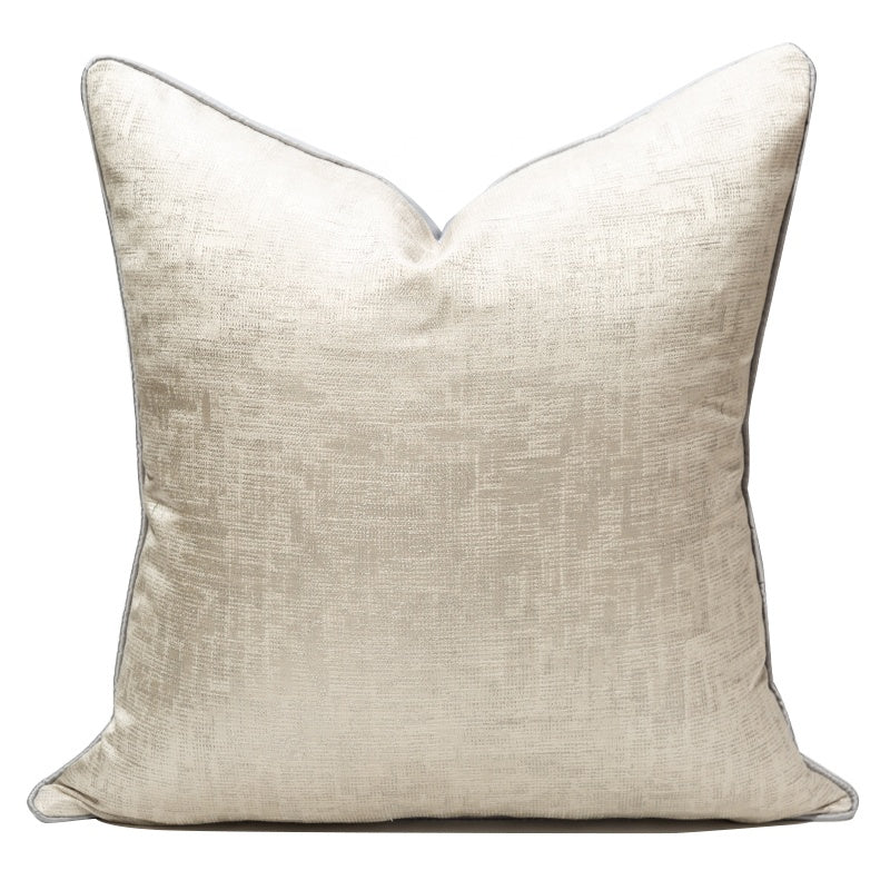 Silver luxe cushion with shimmering threads