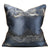 navy and gold luxe cushion