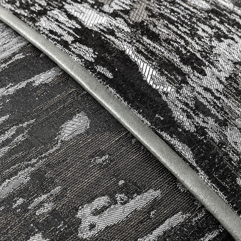 Black cushion with silver detailing