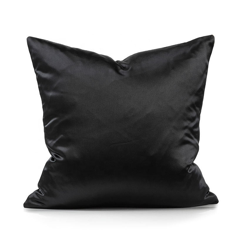 Black satin backing luxe cushion