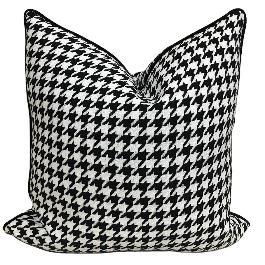 Houndstooth cushion cover
