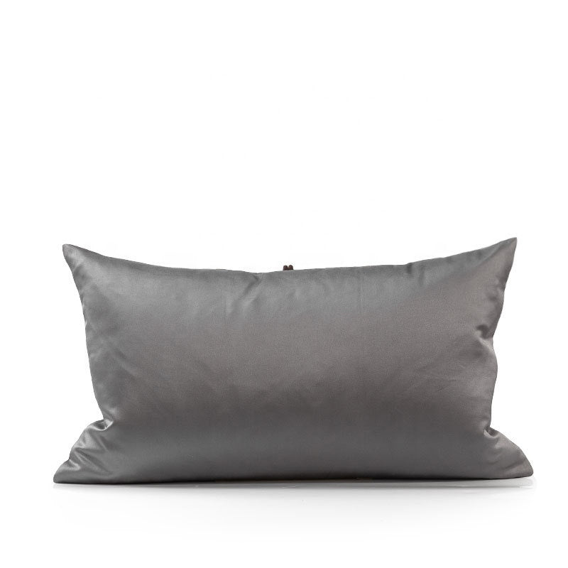 Grey satin backing cushion
