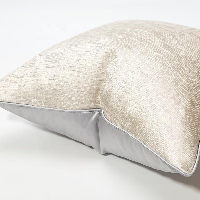 Silver champagne luxe cushion cover