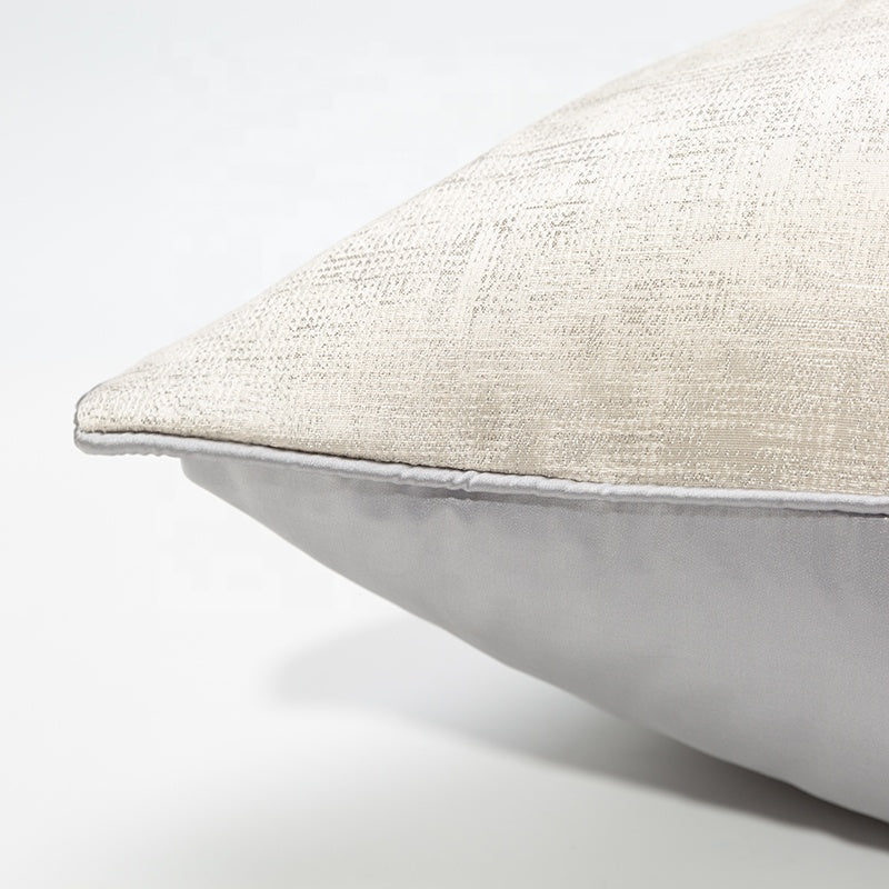 Silver cushion with warm tone