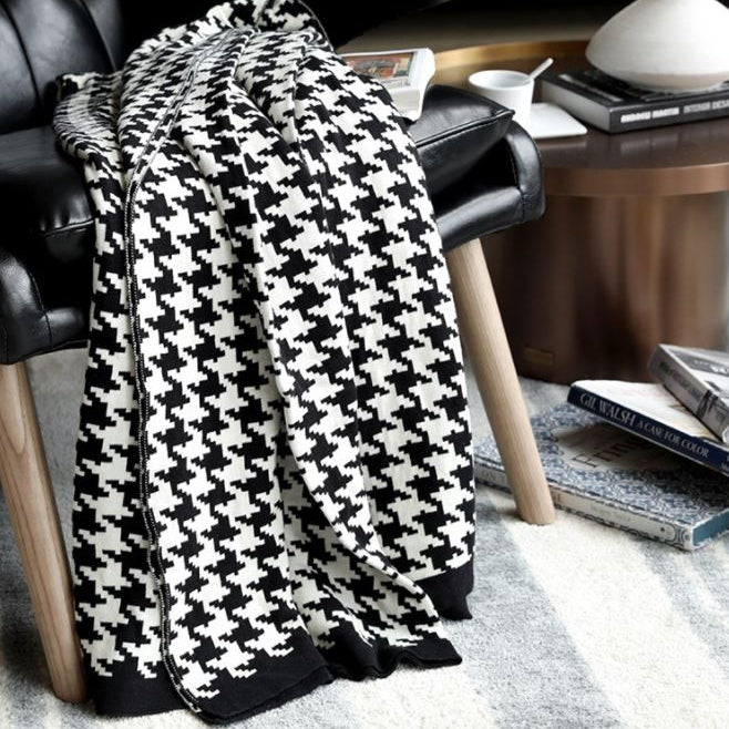 houndstooth throw