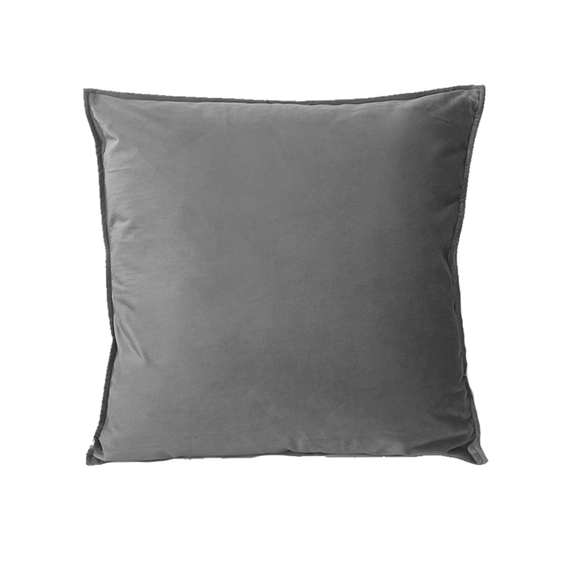 grey velvet cushion