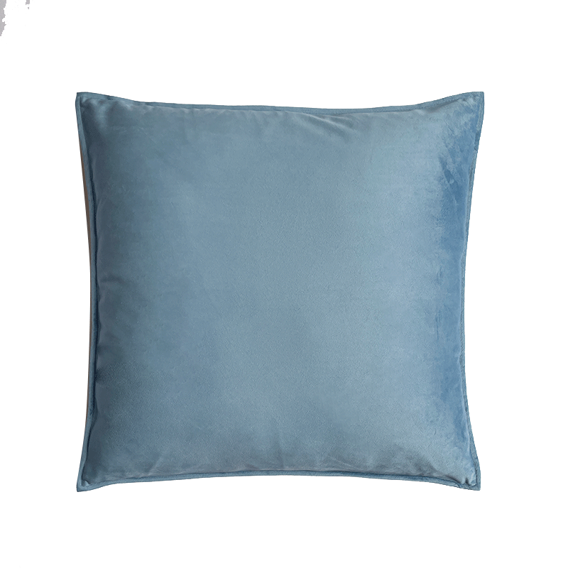 blue velvet cushion