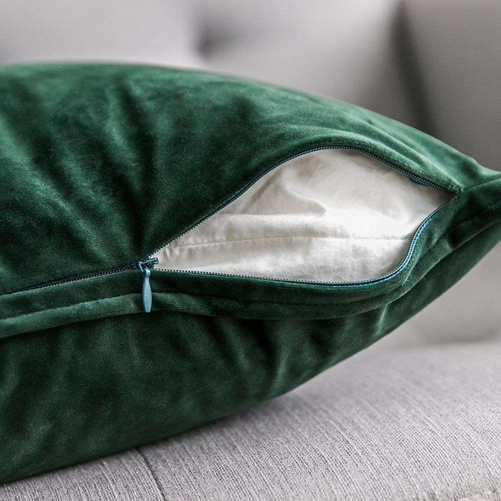 Navy blue velvet shiny cushion